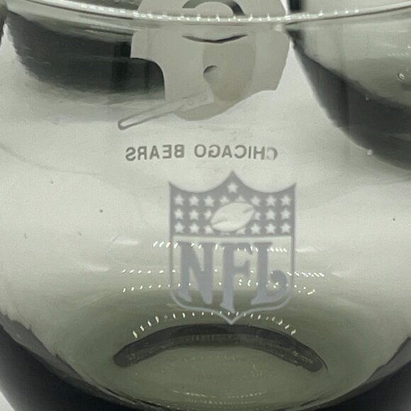 Vintage Chicago Bears Bar Cocktail Smoked Rocks Glasses (set of 4) - 1970s Shell - Picture 6 of 8
